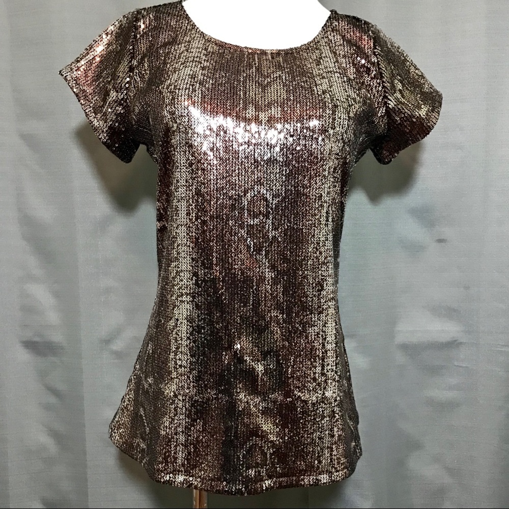 Inc. Sequin Python Print Top - image 7